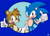 Size: 1280x933 | Tagged: safe, artist:frostthehobidon, miles "tails" prower, sonic the hedgehog, fox, hedgehog, adventures of sonic the hedgehog, 2024, alternate eye color, brown eyes, duo, grey eyes, looking at viewer, male, mouth open, open smile, redraw, smile, smiling at viewer, sonic satam, thumbs up