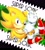 Size: 1847x2048 | Tagged: safe, artist:imstupidale, sonic the hedgehog, super sonic, hedgehog, 2026, angel island, angel island zone, character name, classic sonic, classic sonic (universe), classic style, english text, fixing glove, lineless, male, outline, screenshot background, smile, solo, sonic the hedgehog 3, style emulation, super form, text