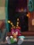 Size: 1034x1378 | Tagged: safe, artist:reezypuffz, charmy bee, espio the chameleon, bee, lizard, 2026, chameleon, door, doorway, duo, food, frown, holding something, house, indoors, lidded eyes, male, outdoors, potato chips, scarf, signature, sitting, smile, standing, tongue out, treads