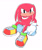 Size: 1489x1771 | Tagged: safe, artist:ノレゴ, knuckles the echidna, echidna, 2025, classic knuckles, clenched fists, cute, frown, knucklebetes, looking at viewer, male, simple background, sitting, solo, white background