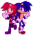 Size: 1150x1200 | Tagged: safe, artist:reinadecorazonez, manik acorn, sonia acorn, chipmunk, hedgehog, 2021, brother and sister, duo, female, happy, linking arms, male, outline, parent:sally, parent:sonic, parents:sonally, redesign, siblings, simple background, tongue out, transparent background, wink