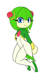 Size: 1800x2800 | Tagged: suggestive, artist:viktor2, cosmo the seedrian, 2018, cameltoe, flat colors, looking at viewer, simple background, smile, smiling at viewer, solo, white background