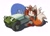 Size: 2048x1455 | Tagged: safe, artist:kaffuccino art, miles "tails" prower, fox, sonic cd, 2026, car, classic tails, eyewear on head, goggles, goggles on head, lotus (car manufacturer), lotus seven, male, redraw, simple background, solo, standing, vehicle, white background