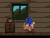 Size: 160x120 | Tagged: safe, artist:oddwarg, miles "tails" prower, sonic the hedgehog, 2010, age difference, animated, cabinet, classic sonic, classic tails, dancing, duo, eggman hates furries, gay, gif, indoors, low res, pixel art, shipping, smile, sonic x tails, spinning tails, style emulation, table, window