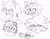 Size: 2047x1578 | Tagged: safe, artist:battiegutz, amy rose, miles "tails" prower, shadow the hedgehog, sonic the hedgehog, fox, hedgehog, 2022, amybetes, beanbrows, blushing, chest fluff, english text, eye clipping through hair, eyebrow clipping through hair, eyewear on head, floppy ears, frown, goggles, goggles on head, group, happy, head only, headshot, lidded eyes, line art, looking offscreen, monochrome, mouth open, shadow is not amused, shadowbetes, simple background, sketch, smile, sonabetes, star (symbol), tailabetes, text, unamused, white background