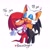 Size: 2000x2000 | Tagged: safe, artist:la_gata_golosa_, knuckles the echidna, rouge the bat, 2025, age difference, arrow, blushing, duo, frown, heart, knuxouge, lidded eyes, one fang, ship name, shipping, simple background, smile, standing, straight, white background, wink