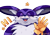 Size: 500x350 | Tagged: safe, artist:jevsterchester, big the cat, cat, 2021, dialogue, ear fluff, english text, eyes closed, fangs, flower, greeting, icon, male, mouth open, simple background, smile, solo, transparent background, waving