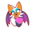 Size: 1280x1037 | Tagged: safe, artist:amy-rose-is-magic, rouge the bat, 2018, fangs, flat colors, lidded eyes, middle finger, mouth open, open smile, outline, red outline, simple background, smile, solo, transparent background