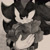 Size: 1280x1280 | Tagged: safe, artist:demonhedgehog, shadow the hedgehog, hedgehog, 2017, bouquet, flower, grey background, greyscale, holding something, looking offscreen, male, monochrome, shadowbetes, signature, smile, solo
