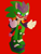 Size: 810x1080 | Tagged: dead source, safe, artist:soniccurry, scourge the hedgehog, clenched teeth, eyestrain, looking offscreen, no outlines, red background, scar, simple background, smile, solo
