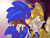Size: 2048x1536 | Tagged: safe, artist:tinkerjink, miles "tails" prower, sonic the hedgehog, absurd res, aged up, blushing, duo, gay, gradient background, holding each other, kiss, shipping, sonic boom (tv), sonic x tails