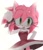 Size: 603x696 | Tagged: safe, artist:hanzcaty, amy rose, hedgehog, 2025, amybetes, blushing, cute, eyelashes, looking at viewer, mouth open, one fang, open smile, simple background, smile, smiling at viewer, solo, standing, white background
