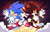 Size: 2673x1694 | Tagged: safe, artist:tattletalefox, shadow the hedgehog, sonic the hedgehog, sonic adventure 2, duo