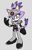 Size: 504x800 | Tagged: safe, artist:death-driver-5000, blaze the cat, cat, alternate outfit, armor, bodysuit, bucky o'hare, cosplay, first mate jenny, frown, grey background, high heels, looking at viewer, outfit swap, simple background, solo