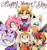 Size: 1928x2048 | Tagged: safe, artist:4shliie, amy rose, blaze the cat, cream the rabbit, rouge the bat, sally acorn, vanilla the rabbit, bat, cat, chipmunk, hedgehog, rabbit, 2026, child, english text, female, green outline, group, looking at viewer, outline, pose, sally's vest and boots, simple background, women's day