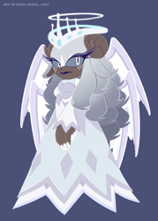 Size: 1468x2048 | Tagged: safe, artist:kanayanga, angel, hazbin hotel, mobianified, ram, sera