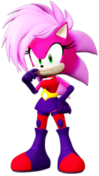 Size: 2812x5000 | Tagged: safe, artist:cutixemma, sonia the hedgehog, 2021, 3d, absurd res, hand on hip, looking at viewer, sfm, simple background, smile, solo, standing, transparent background