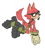 Size: 1205x1349 | Tagged: suggestive, artist:nsfwuwu4, gadget the wolf, wolf, sonic forces, butt, lidded eyes, looking back, male, one fang, presenting, raised tail, simple background, smile, solo, stupid sexy gadget, treads, white background