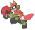 Size: 1513x1345 | Tagged: safe, artist:nsfwuwu4, gadget the wolf, wolf, sonic forces, butt, flat colors, frown, holding something, looking at viewer, male, one fang, simple background, solo, treads, white background, wispon