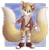 Size: 1066x1084 | Tagged: safe, artist:nessa-harp, miles "tails" prower, fox, 2026, american flag, aviator jacket, bandage, belt, chest fluff, country flag, flag, goggles, jacket, looking at viewer, male, outline, redesign, redraw, semi-transparent background, shoelaces, smile, solo, sonic boom (tv), standing, watermark