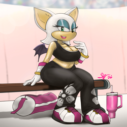 Size: 3000x3000 | Tagged: suggestive, artist:jrr444, rouge the bat, riders outfit