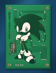 Size: 1350x1748 | Tagged: safe, artist:66kuya99, sonic the hedgehog, 2025, character name, solo, standing