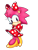 Size: 1300x1700 | Tagged: safe, artist:clarissa_arts, amy rose, hedgehog, classic amy, cosplay, dress, female, hair bow, hands behind back, lolita, looking at viewer, simple background, smile, smiling at viewer, solo, sweet lolita, transparent background