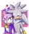 Size: 1179x1360 | Tagged: safe, artist:shanonuniverse, blaze the cat, silver the hedgehog, cat, hedgehog, 2023, :3, abstract background, arm around shoulders, blaze x silver, duo, eyes closed, female, hand on another's chest, happy, heart, male, open smile, shipping, smile, sparkles, standing, straight