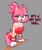 Size: 709x852 | Tagged: safe, artist:silver279, amy rose, hedgehog, busty amy, dialogue, english text, female, grey background, looking at viewer, ponytail, shorts, simple background, solo, sweat, sweatdrop, workout outfit
