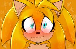 Size: 2048x1316 | Tagged: safe, artist:lukastarfall, oc, oc:luka (lukastarfall), hedgehog, 2026, alternate version, blushing, heart, looking at viewer, oc only, solo, textless version