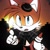 Size: 640x640 | Tagged: safe, editor:danitmz, miles "tails" prower, the murder of sonic the hedgehog, backlighting, edit, hand on hip, hat, icon, looking at viewer, mouth open, photographic background, pointing, poncho, solo