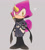 Size: 1000x1113 | Tagged: safe, artist:akiyoku, espio the chameleon, chameleon, clothes, fully clothed, looking at viewer, male, ninja outfit, simple background, solo, standing, sword, weapon