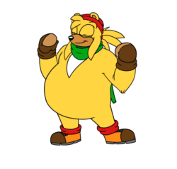 Size: 940x894 | Tagged: safe, bark the polar bear, animated, bulky, chubby, cute, dancing, fat, obese, smile