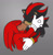 Size: 1277x1300 | Tagged: safe, artist:crypticruins, knuckles the echidna, shadow the hedgehog, 2024, blushing, duo, eyes closed, gay, gradient background, green blush, grey background, holding each other, kiss, kiss on lips, knuxadow, looking at each other, shipping