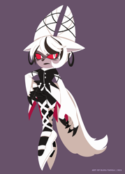 Size: 1468x2048 | Tagged: safe, artist:kanayanga, fox, camilla carmine, hazbin hotel, mobianified