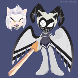 Size: 2048x2048 | Tagged: safe, artist:kanayanga, hedgehog, hazbin hotel, lute, mobianified