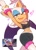 Size: 2944x4096 | Tagged: safe, artist:madabau, artist:madabauillust, bat, blushing, female, gymnastic outfit, looking at viewer, midriff, mouth open, open smile, redraw, simple background, smile, smiling at viewer, solo, white background, workout outfit
