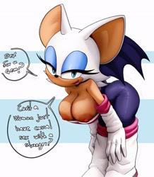 Size: 3567x4096 | Tagged: suggestive, artist:coolerinker, rouge the bat, big breasts, breasts, nipples, rouge's heart top