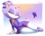 Size: 4096x3277 | Tagged: safe, artist:azuretto, blaze the cat, cat, female, frown, gradient background, lidded eyes, looking at viewer, posing, solo