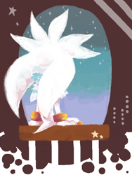 Size: 480x640 | Tagged: safe, artist:tomiya kozu, silver the hedgehog, 2011, from behind, sitting, star (symbol)