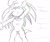 Size: 1200x1000 | Tagged: safe, artist:aoshibazakura95, knuckles the echidna, echidna, 2025, arm up, lidded eyes, looking offscreen, looking up, male, monochrome, pencilwork, simple background, sitting, solo, traditional media, white background
