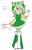 Size: 735x1146 | Tagged: safe, artist:aoshibazakura95, amy rose, hedgehog, 2025, color swap, dress, green amy, green fur, heart, japanese text, looking at viewer, mouth open, simple background, smile, solo, standing, white background