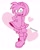 Size: 1545x1948 | Tagged: safe, artist:enn_luigi07, amy rose, hedgehog, female, hand on hip, heart background, looking at viewer, mouth open, open smile, outline, smile, smiling at viewer, solo, watermark, white outline