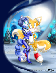 Size: 1252x1612 | Tagged: safe, artist:jamilsc11, miles "tails" prower, krystal (star fox)
