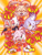 Size: 828x1104 | Tagged: safe, artist:whydishard, amy rose, blaze the cat, cream the rabbit, rouge the bat, abstract background, blushing, cheerleader outfit, eyes closed, female, females only, group, kneeling, looking at viewer, looking offscreen, mouth open, open smile, outline, pink outline, quartet, smile, smiling at viewer, standing, wink, winking at viewer