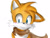 Size: 1024x768 | Tagged: safe, artist:shady-dayz, miles "tails" prower, fox, 2014, ear flop, looking at viewer, male, scarf, simple background, sketch, smile, solo, white background