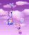 Size: 1000x1181 | Tagged: safe, artist:pikoreto, amy rose, sonic the hedgehog, hedgehog, 2013, amy x sonic, amy's halterneck dress, amybetes, animated, balloon, blushing, cloud, cute, dress, gif, gloves, infinite loop, looking at each other, shipping, shoes, signature, smile, sonabetes, straight, upside down