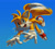 Size: 1280x1152 | Tagged: safe, artist:catmakesart, miles "tails" prower, fox, 2026, daytime, flying, gradient background, lineless, looking at viewer, male, mid-air, outdoors, signature, smile, solo, spinning tails