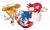 Size: 2048x1229 | Tagged: safe, artist:calisdraws, knuckles the echidna, miles "tails" prower, sonic the hedgehog, echidna, fox, hedgehog, 2026, 35 days sonic, flying, gliding, looking at each other, male, mid-air, running, signature, simple background, smile, spinning tails, team sonic, trio, white background