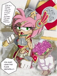 Size: 2304x3072 | Tagged: safe, artist:chiridaigo, amy rose, flower